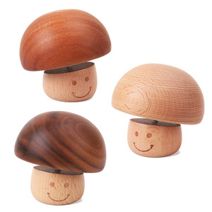 Caja Musical de Madera Vintage en Oferta, Caja Musical Pequeña y Linda con Forma de Hongo, Regalos para Niños - Product Image 1