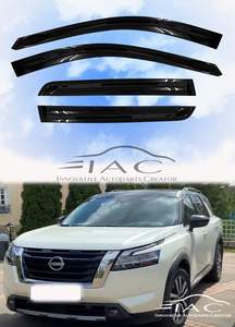 Penahan hujan deflektor angin, pelindung jendela untuk 2022- Nissan <span class=keywords><strong>Pathfinder</strong></span> PC injeksi deflektor jendela mobil OEM - Product Image 3
