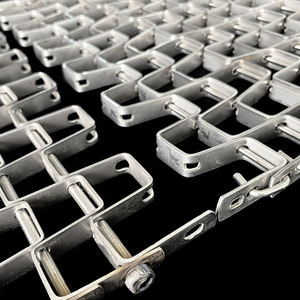 फ्लैट तार कार्बन स्टील चेन संचालित स्टेनलेस स्टील हनीकॉम्ब कन्वेयर बेल्ट - Product Image 3