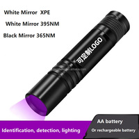 365nm Mini Led Uv Lumières Avec Alliage D'aluminium Usb Rechargeable Uv Lampe De Poche Torche Pointeur Laser Stylo Lumière Violet Uv Lampes De Poche