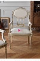 Fauteuil d'appoint en bois sculpté rétro Yicheng, fauteuil de loisirs vintage pour studio photo, gîte et salon