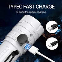 Lampe Torche LED Puissante Mini de Poche USB Rechargeable Haut Lumen EDC avec Éclairage de Travail