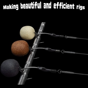 Filo da pesca per carpe, accessori per rig, boom fuso 100% fluorocarbon, hooklink con Ronnie e girella ad anello - Product Image 5