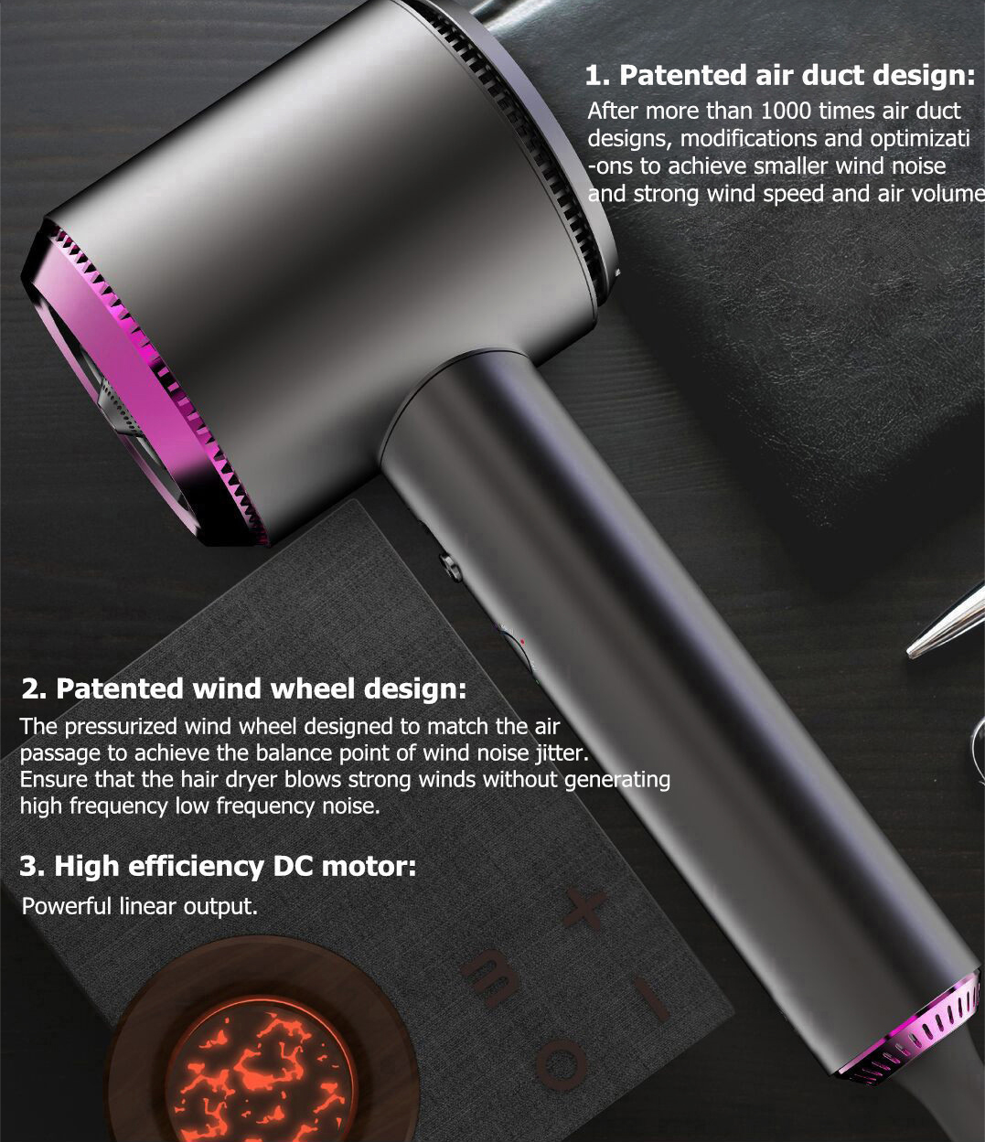 Горячая Распродажа 2021, косметический инструмент 2 в 1, салонная Ионная Щетка горячего воздуха, фен для собак с аксессуарами