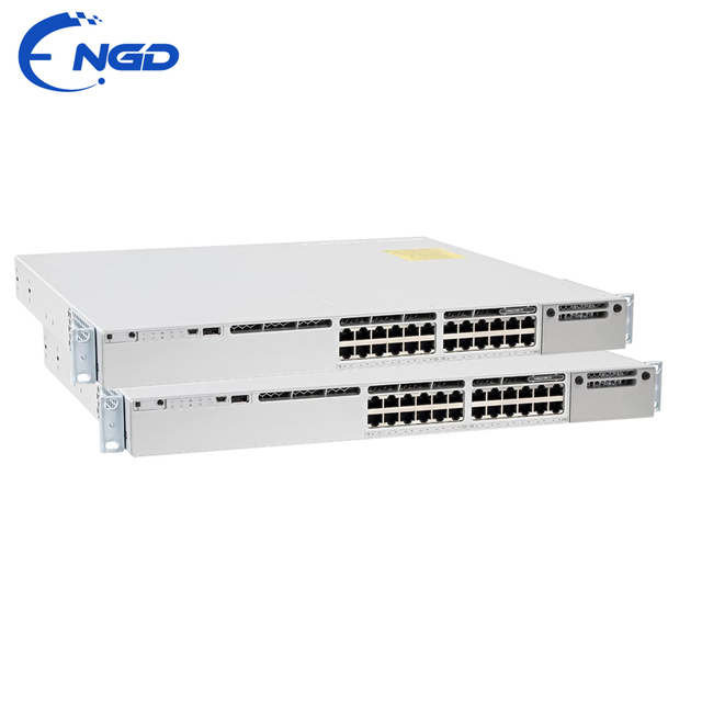 Used Industrial Switch C9300-24T-E 24 Port Gigabit RJ45 Non-PoE Ports Layer 3 Enterprise Access Switch With Modular Uplink Slot