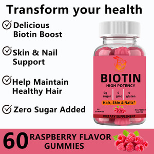 Gummies de biotine en gros pour usines avec biotine sodique : favorise la croissance des cheveux, de la peau et des ongles – Compléments alimentaires naturels à base de plantes - Product Image 2