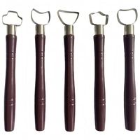 Ensemble de 5 outils de sculpture en poterie et en céramique avec couteau à sculpter en plastique pour la pâte polymère DIY