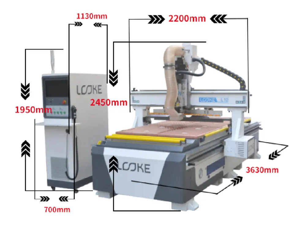 9KW ATC mandrino mobili per mobili per la lavorazione del legno taglio CNC intaglio tavolo sottovuoto 1325 2030 2040 legno ATC Router di CNC