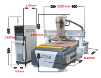 Machine de découpe et de gravure CNC pour le travail du bois, avec table à vide, 9KW ATC, 1325 2030 2040, routeur CNC ATC pour le bois