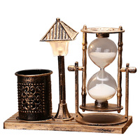 Quicksand rue lampe porte-stylo étudiant cadeau blanc sablier couleur changeante veilleuse décor à la maison cadeau d'anniversaire en plastique Double