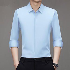 Chemise en velours pour <span class=keywords><strong>homme</strong></span> pour l'automne et l'hiver, affaires et loisirs, épaisse et chaude, chemise infroissable <span class=keywords><strong>sans</strong></span> <span class=keywords><strong>repassage</strong></span> - Product Image 3