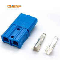 Connecteurs de prise de batterie automobile CHENF personnalisables, couleurs rouge/gris, 600V 50A-350A, bornes femelles bipolaires en laiton