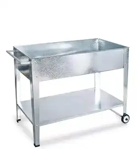 กระบะปลูกผักแบบตั้งพื้น,ทำจากเหล็กชุบสังกะสีกล่องปลูกต้นไม้ยกขากลางแจ้ง - Product Image 1