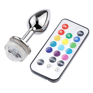 Plugue anal com iluminao LED - brinquedos sexuais com controle remoto para homens e mulheres Plugue anal com iluminao LED - brinquedos sexuais com controle remoto para homens e mulheres
