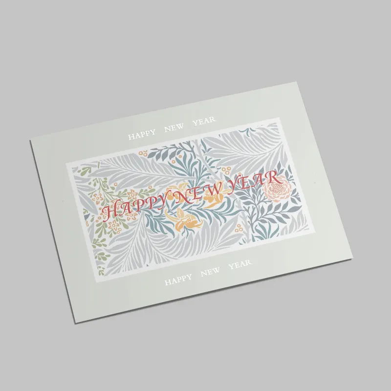 طباعة مخصصة عيد ميلاد سعيد تصميم العام الجديد ببطاقة معايدة مع بطاقة شكر