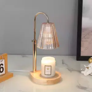Aromatherapy Light Luxury Bedside Night Light Solid Wood Timing Mobile Phone Remote Control Candle Warmer Lamp