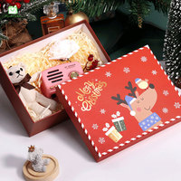 Boîte à surprise de Noël personnalisée avec laminage mat et revêtement UV, doublure en éponge pour emballages de cadeaux de Noël