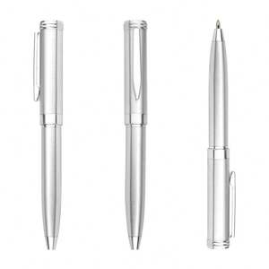 Stylo bille torsadé en acier inoxydable mini format 2024 Kasun avec impression laser du logo - Product Image 1