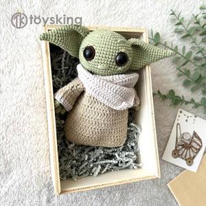 Peluche artisanale au crochet Baby <span class=keywords><strong>Yoda</strong></span> – Figurine douce inspirée de l'enfant, adorable cadeau de collection extraterrestre pour les fans - Product Image 6