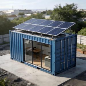 Casa Contenedor Solar Prefabricada, Conectada por Pernos, para Uso Fuera de la Red, Ideal para Taller Artesanal, Hotel, Apartamento, Diseño Moderno - Product Image 1