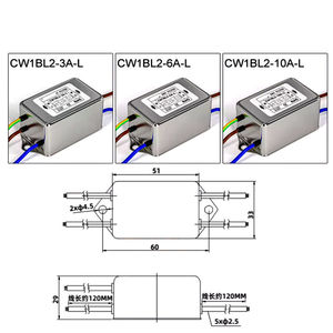 Filtro de Alimentación CA 220V Anti-interferencias CW1B-3A/6A/10A-L(040), Purificador de Línea de Audio EMI CW1B-3A-L CW1B-6A-L CW1B-10A-L - Product Image 4