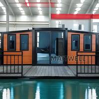 Bâtiment de bureau préfabriqué moderne en conteneur maritime pliable en acier de 20 pieds et 40 pieds, fabriqué en Chine, avec chambre, cuisine et salle de bain