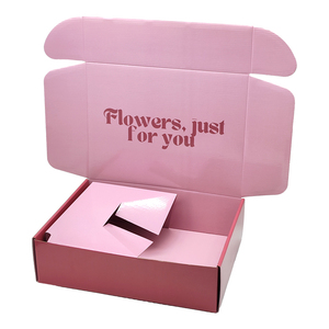 定制标志印刷发货卡哈斯帕拉弗洛雷斯和阿莫尔玫瑰弗洛拉盒包装妈妈鲜花花束礼品盒 - Product Image 4