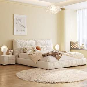 เตียงนุ่มหรูหราพร้อมกล่องยกแก๊สผ้ากำมะหยี่ดีไซน์กระดุมเตียงขนาดควีนไซส์สไตล์อิตาลี - Product Image 1