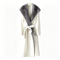 Nouveau Manteau d'Hiver Décontracté Long en Laine et Cachemire pour Femme 2026, Modèle à Capuche avec Fourrure, Coupe Ample et Chaude, Vente en Gros - Meilleures Ventes