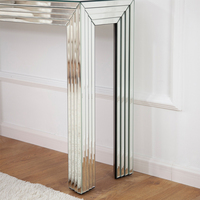 Table console moderne en verre miroir