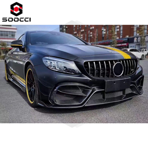 Juego de parachoques delantero de estilo IMP de fibra de medio carbono para <span class=keywords><strong>Mercedes</strong></span> <span class=keywords><strong>Benz</strong></span> Clase C W205 AMG C63 C43, divisor de labios delantero deportivo, accesorios para coche - Product Image 3