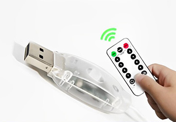 10m, 100 luces con control remoto de 8 funciones USB
