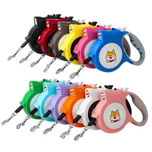 สายจูงสุนัขและแมวแบบยืดหดได้อัตโนมัติ พร้อมไฟ ลายการ์ตูนสุนัข สำหรับสุนัขขนาดเล็ก/กลาง/ใหญ่-ข้ามพรมแดน - Product Image 1