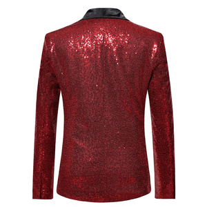 <span class=keywords><strong>Giacca</strong></span> <span class=keywords><strong>Blazer</strong></span> da <span class=keywords><strong>uomo</strong></span> Casual con paillettes - Product Image 6
