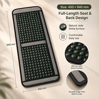 Fournisseur direct d'usine OEM : Masseur portable personnalisé, confortable et chauffant, à double tension, en Germanite, Jade et Tourmaline