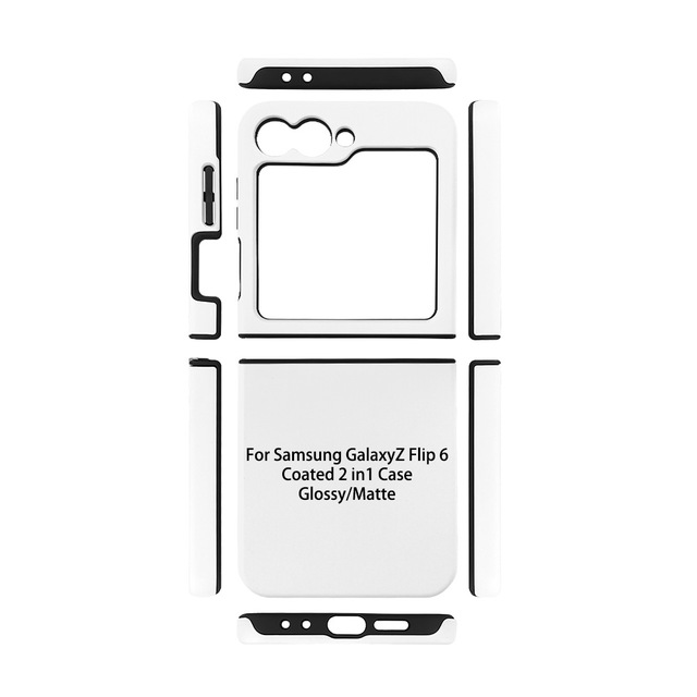 AilesTecca Foldable Sublimation Phone Case Blank 2D Soft Rubber Mobile Phone Cover for Galaxy Flip 6/Flip 5 / Flip 4 / Flip 3