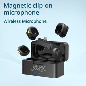 Microfono a Cravatta Professionale Senza Fili AI con Riduzione del Rumore, Mini Microfono con <span class=keywords><strong>4</strong></span> Microfoni e 1 Ricevitore per Fotocamera e Telefono, Tipo C/XLR - Product Image 1