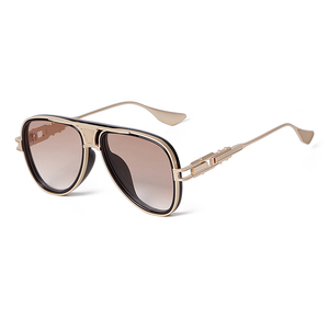 <span class=keywords><strong>Gafas</strong></span> de Sol STY9670A de Diseño Moderno con Doble Puente, Protección UV400, Montura Metálica Grande, Estilo Aviador para Hombre y Mujer - Product Image 1