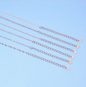 สร้อยคอเงินแท้ 925 ชุบทองคำขาว ชุบทองคำสีโรสโกลด์ พร้อมสายต่อ - Product Image 3