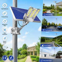 Lampadaire solaire LED haute puissance Lurong 2024, étanche IP65, 500W, avec batterie, pour jardin et extérieur, avec 18 ampoules