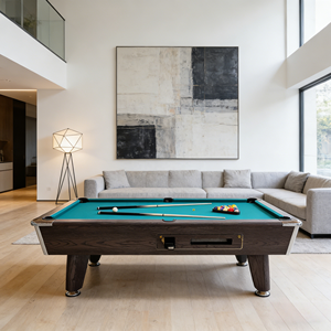 Table de <span class=keywords><strong>billard</strong></span> classique américaine de 8 pieds à 9 boules, à monnayeur, pour la maison, le bureau, la salle de jeux familiale, avec coussin en MDF - Product Image 6
