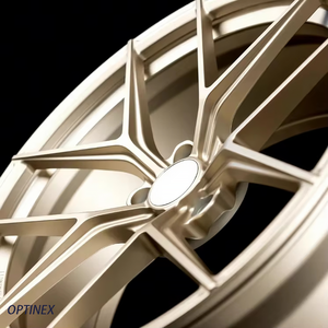 Jantes forgées concaves sportives pour voiture, <span class=keywords><strong>à</strong></span> 5 branches, bronze, type I-Beam, 17 18 19 20 21 22 pouces, entraxes 5x120 5x114.3 5x112 5x130, pour Mustang - Product Image 4