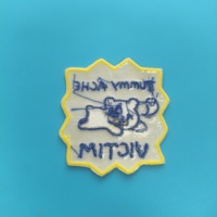 Fabricant de badges tissés de haute qualité, appliques brodées en forme de chien, patchs brodés personnalisés