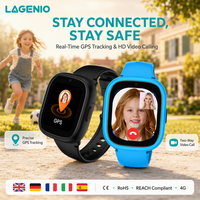 Montre connectée pour enfants LAGENIO K3 CE FCC 1,7 pouce avec appel vidéo, WIFI+GPS+LBS, appel SOS, Relojes 4G pour enfants