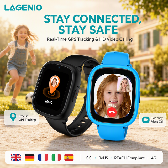 LAGENIO K3 CE FCC 1.7inch Video Call Kids Smart Watch WIFI+GPS+LBS Location SOS Call Children Relojes 4G Smart Watch for Kids