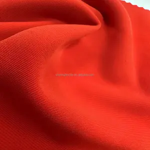 300GSM Twisted Polyester Spandex 5050 ITY Composite Yarn Double Layer Woven 3/1 Twill Drape 4 Way Stretch Elastic Velvet Fabric