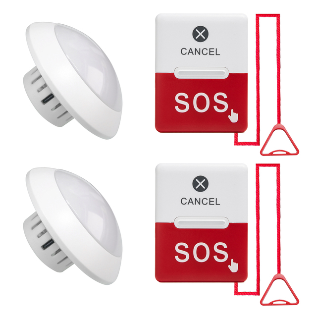 Smart Call System Wireless Caregiver Pager with SOS Call Buttons Transmitters Nurse Calling Alert for Hospital Clinic Use