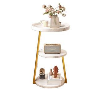 Mesa auxiliar de madera de tres niveles con almacenamiento para sala de estar, dormitorio, sofá, mesa consola - Product Image 5