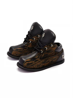 Bottes basses LE LOSANGE Platform Mohawk Powder Leopard Print Black Tiger Stripe à semelle fine, avec couture Goodyear, style streetwear original