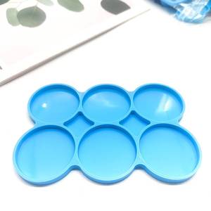 Nouveau moule adhésif en <span class=keywords><strong>silicone</strong></span> à 6 trous pour le dos de téléphone rond pour support - Product Image 2